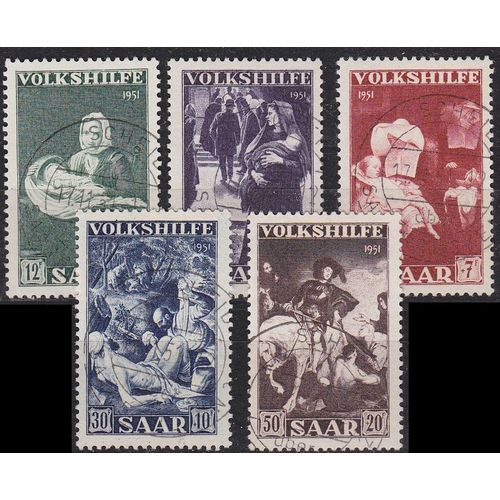 GERMANY Saar [1951] MiNr 0309-13 ( O/used )