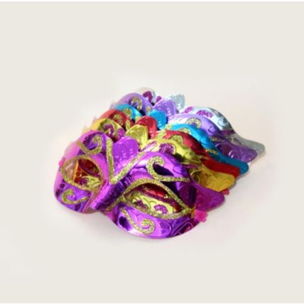 12PCS Prom Mardi Gras Assorted Metallic Plastic Eye Masks Costume Party Masks UK
