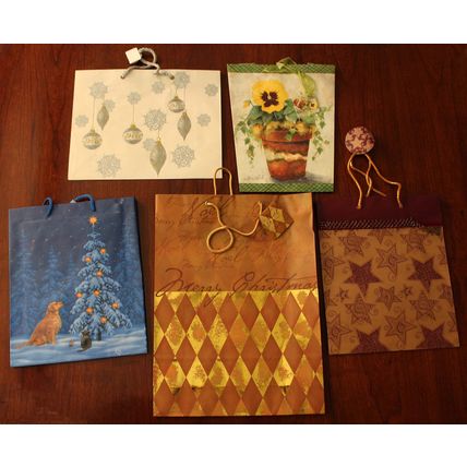Lot of 5, Brand New! Large Size Gift Bags (Lindy Bowman, Crystal, Voila, etc.)