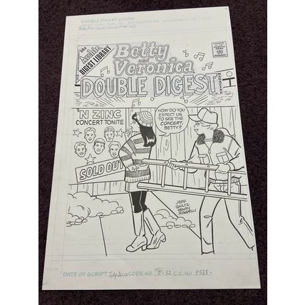 Betty and Veronica Double Digest Magazine #103 Cover (2001) N Sync crossover