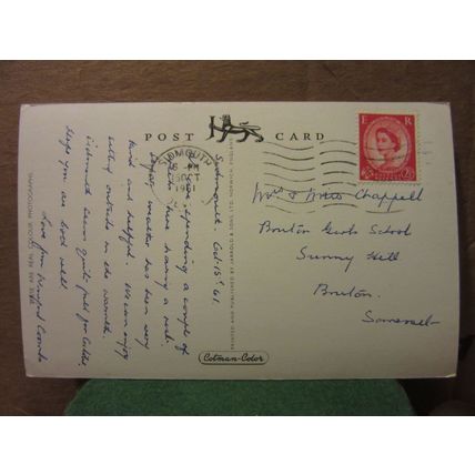 multiview, SIDMOUTH, Devon. used vintage postcard by Jarrold 1961 postmark =