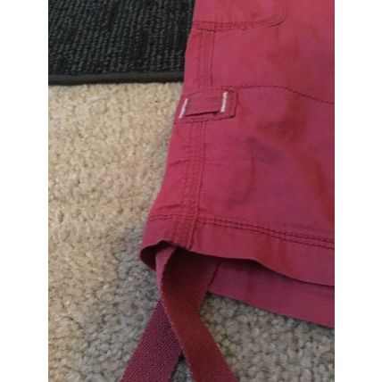 Lee Casual Women's Maroon Capri Pants Zip Pockets Size 8
