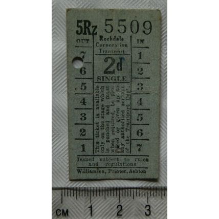 Rochdale Corporation Transport 2d single ticket