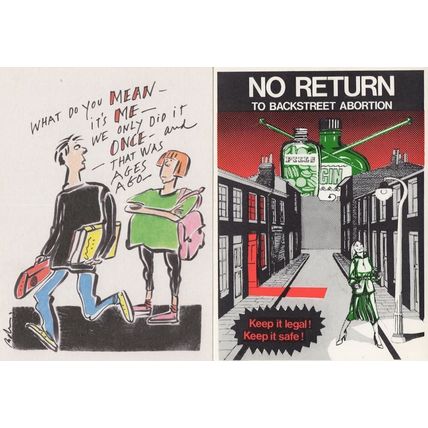 Backstreet Anti Abortion Pregnancy 2x Political Postcard s