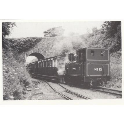 Hutchinson Train at Santon Road Bridge Port Erin Doulas Railway Postcard