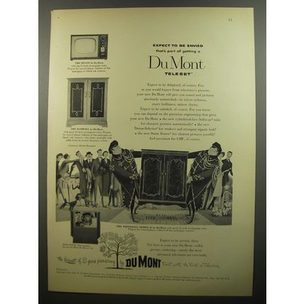 1952 Du Mont Television Ad - The Devon, The Banbury, and The Whitehall series II