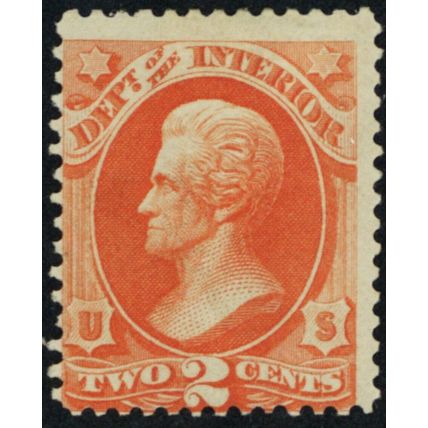 O15, Mint OG HR 2¢ Official Stamp SCV $70.00 - Stuart Katz