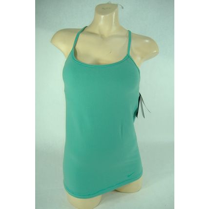 New Womens Medium Nike Training Teal Strap Tank Workout Top Shirt Sports Bra $48