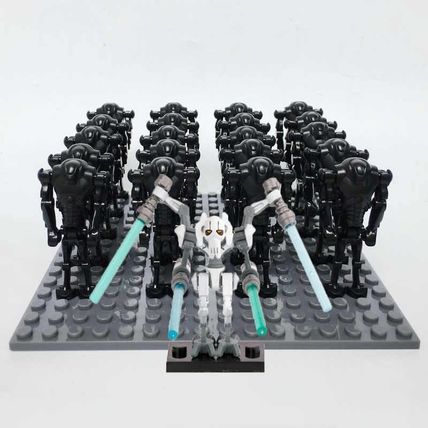 21 Pcs Star Wars Black Super Battle Droids with General Grievous minifigures