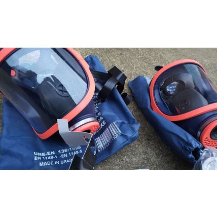 joblot climax 731-s silicone full face respirator filter class 2 wide view mask