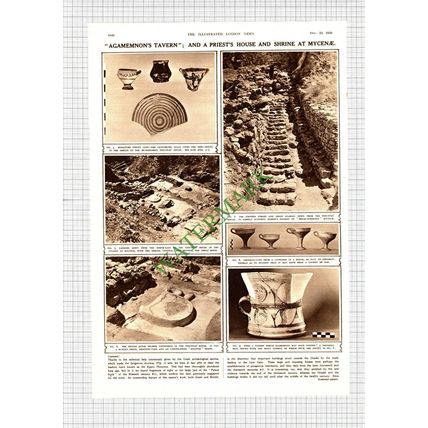 Mycenae Excavations Alan Wace Charles Hobbis - 1950 Article