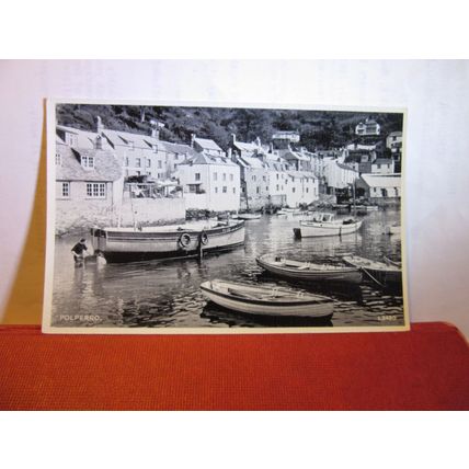 THE HARBOUR, POLPERRO, CORNWALL unused vintage postcard by Valentine =