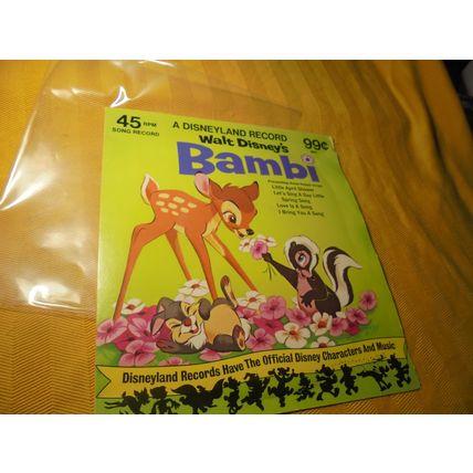 DISNEYLAND BAMBI 1975 45 RPM RECORD!!! $15.00 Shipped!! This mid 70's 45 RPM,,,