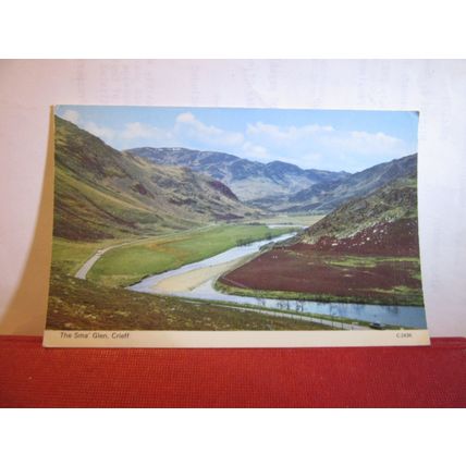 THE SMA' GLEN, CRIEFF, PERTHSHIRE used vintage postcard 1971 pm =