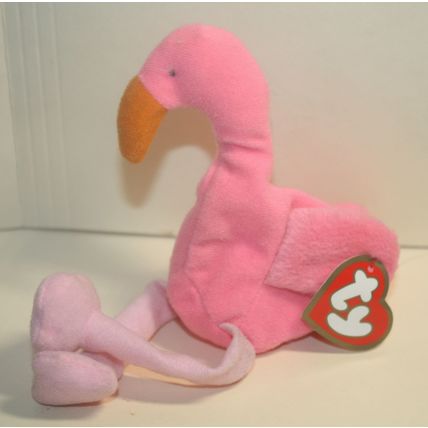 1997 McDonalds Ty Teenie Beanie Babies Pinky the Flamingo with Tag