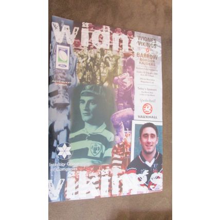 2000 Rugby Football League Programme - Widnes Vikings v Barrow Border Raiders