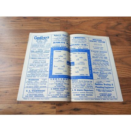1961/62 Romford vs Tonbridge - Southern League ** FREE P&P **