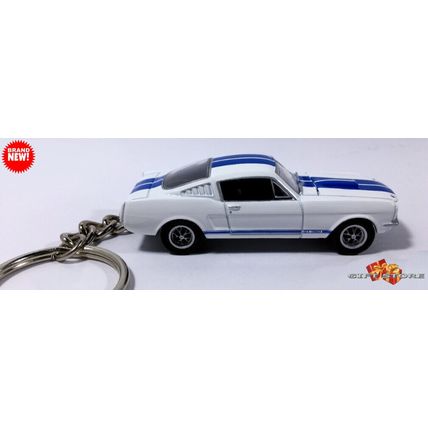RARE KEYCHAIN 65/66/67 WHITE SHELBY MUSTANG GT350 FORD CUSTOM Ltd GREAT GIFT