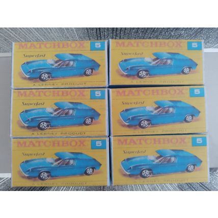 Matchbox - No5 Lotus Europa (Blue) - Replica / Repro Box