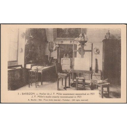 Atelier de J F Millet Exactement Reconstitué, Barbizon, c.1920s - Douhin CPA