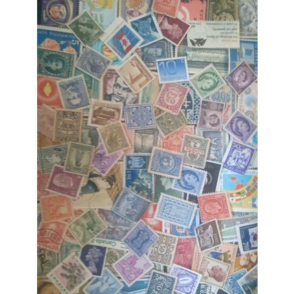 100 WW Used Stamp Lot OG Vintage Antique: 65+ yrs Old! Lowest Internet Price!