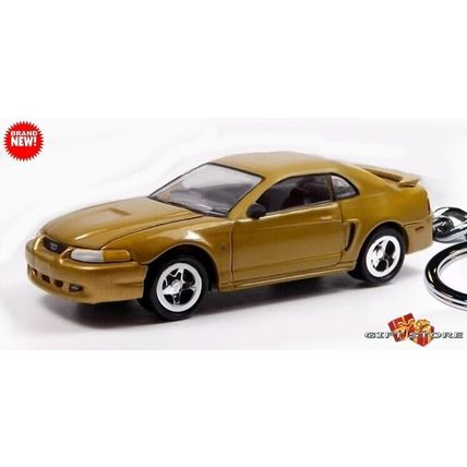 RARE KEYCHAIN 99~2000 GOLD FORD MUSTANG GT~5.0 CUSTOM Ltd Ed. GREAT GIFT