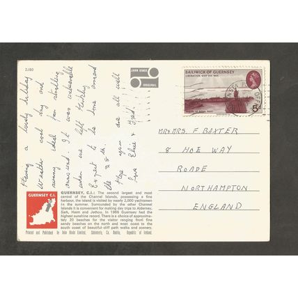 Postcard Channel Islands Guernsey John Hinde 2J80 Pembroke l' Ancresse
