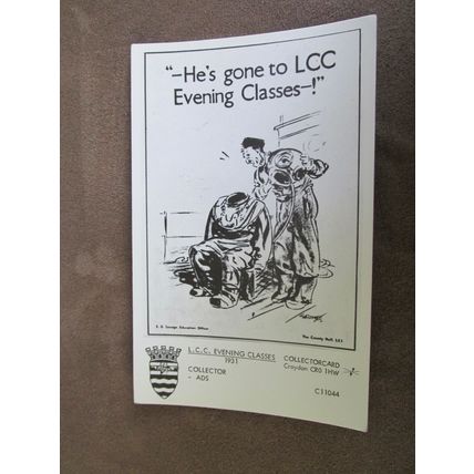 Collectorcard reproduction Advertising Postcard - LCC Evening Classes