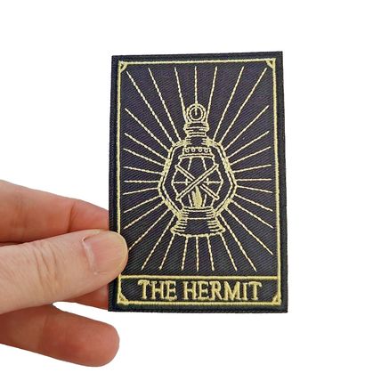 The Hermit Tarot Card Embroidered Patch Sew On Iron On Badge Gothic Pagan P034