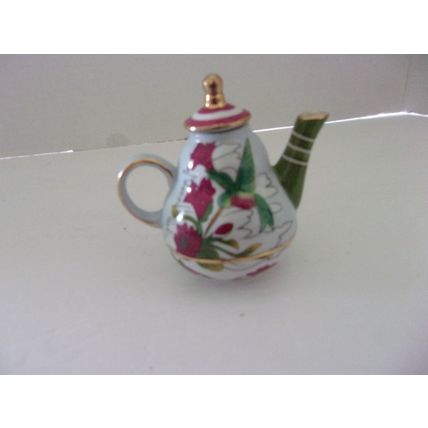 My Treasure Collectible Teapot Hand Painted Porcelain Miniature Hummingbird