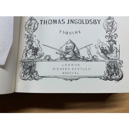 1840 1ST ED "THE INGOLDSBY LEGENDS" RICHARD BARHAM ILLUSTRATED ANTIQUE BOOK (P5)
