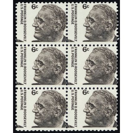 1284, Mint NH 6¢ Misperfed Error Block of 6 Stamps * Stuart Katz