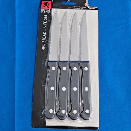 NEW Set 4 Royal Norfolk STEAK KNIVES Stainles Steel Kitchen Knives Cutlery Meat