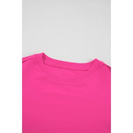 Rose Red Sweatshirt Poplin Mini Dress