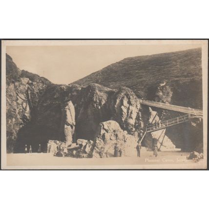 Plemont Caves, Jersey, 1925 - RP Postcard