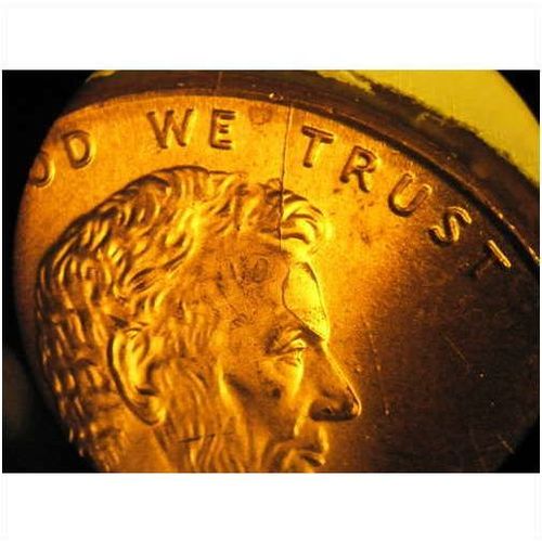 2000 Lincoln Cent *Die Crack* (APP. MS65) FREE SHIPPING