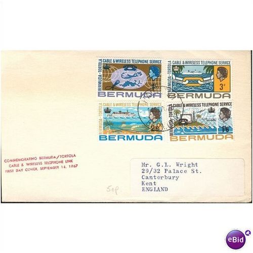 Bermuda FDC 1967 - SG 208-211 - Cable & Wireless Telephone Link