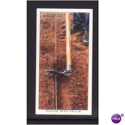 WILLS - 1938 GARDEN HINTS NO 15 MAKING SEED DRILLS Mint