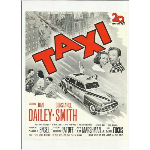 TAXI Dan Dailey, Constance Smith 1953 Synopsis