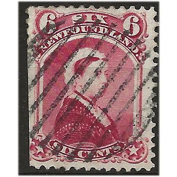 Newfoundland 1894 SG60 6c Carmine Lake Filler Good Used . ..