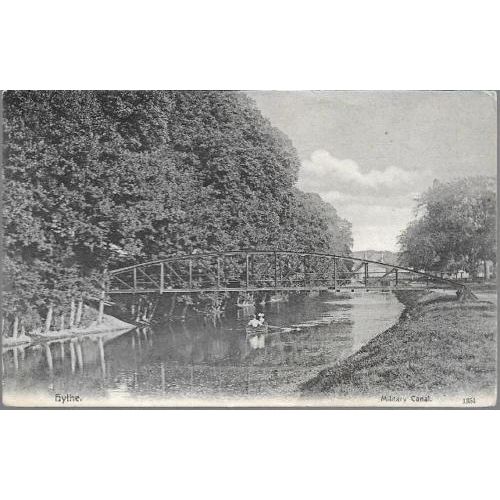 Hythe, Kent - Royal Military Canal - Victoria series postcard, local pmk 1905