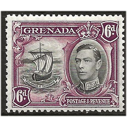 Grenada 1938 SG159 6d Black & Purple Mounted Mint ... ..