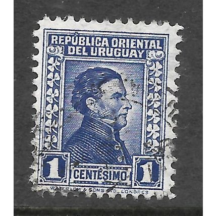 URUGUAY 1928 1 c BLUE GENERAL JOSE ARTIGAS SG 869 FINE USED