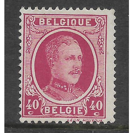 BELGIUM 1922 ALBERT I 40c RED SG 362 M / MINT