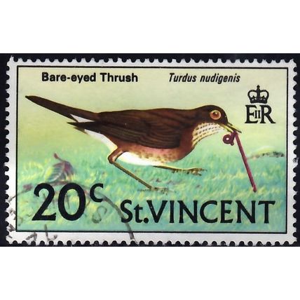 St. Vincent, 1970 20c Thrush, SG 295 (Scott #289), used