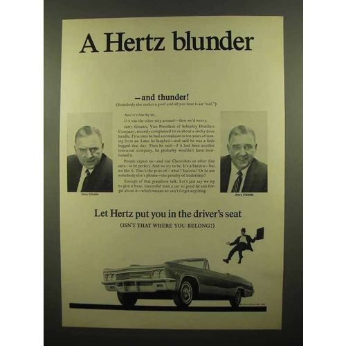 1965 Hertz Rent-A-Car Ad - A Hertz Blunder