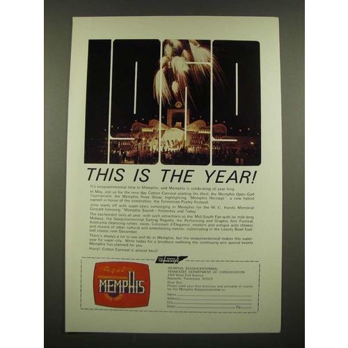 1969 Memphis Tennessee Tourism Ad - This is The Year