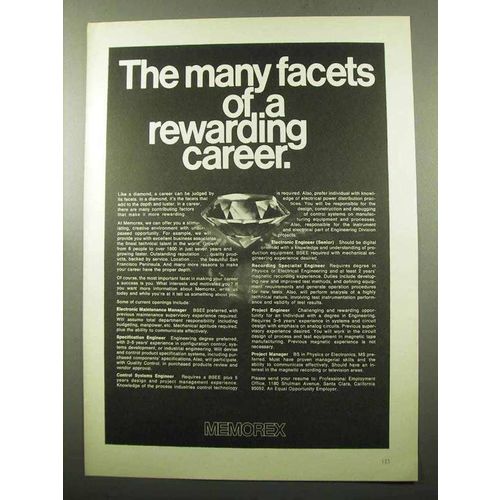 1969 Memorex Company Ad - Many Facets
