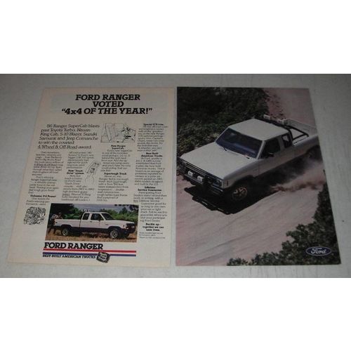 1986 Ford Ranger SuperCab Pickup Truck Ad - Ford Ranger voted 4x4 of the year