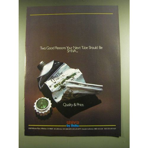 1990 Delta Shiva Paint Ad - Two good reasons your next tube should be Shiva